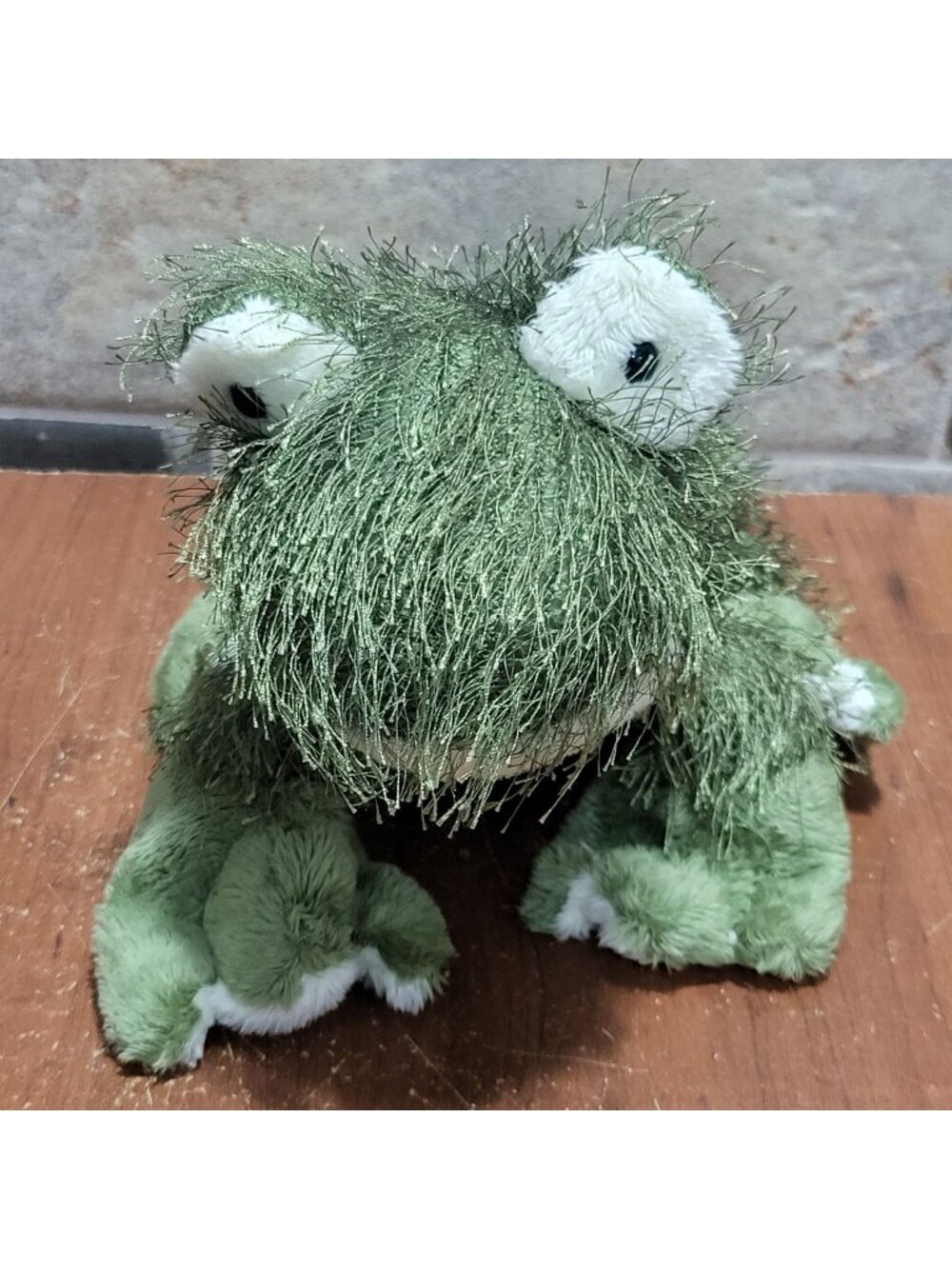 Ganz Webkinz Frog 2006 Fuzzy Long Green Hair Large Eyes